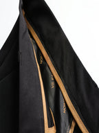 Men's navy modern straight-leg trousers