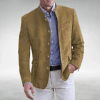 Men's brown brushed suede jacket for layering this autumn and winter