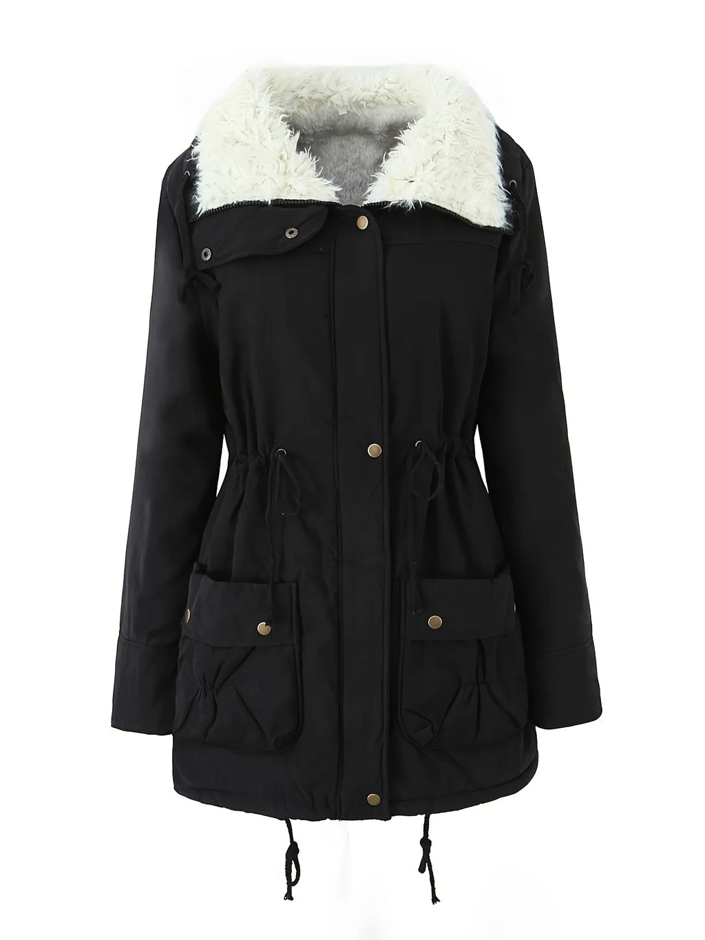 Men's black cosy longline winter parka for everyday cold-weather wear