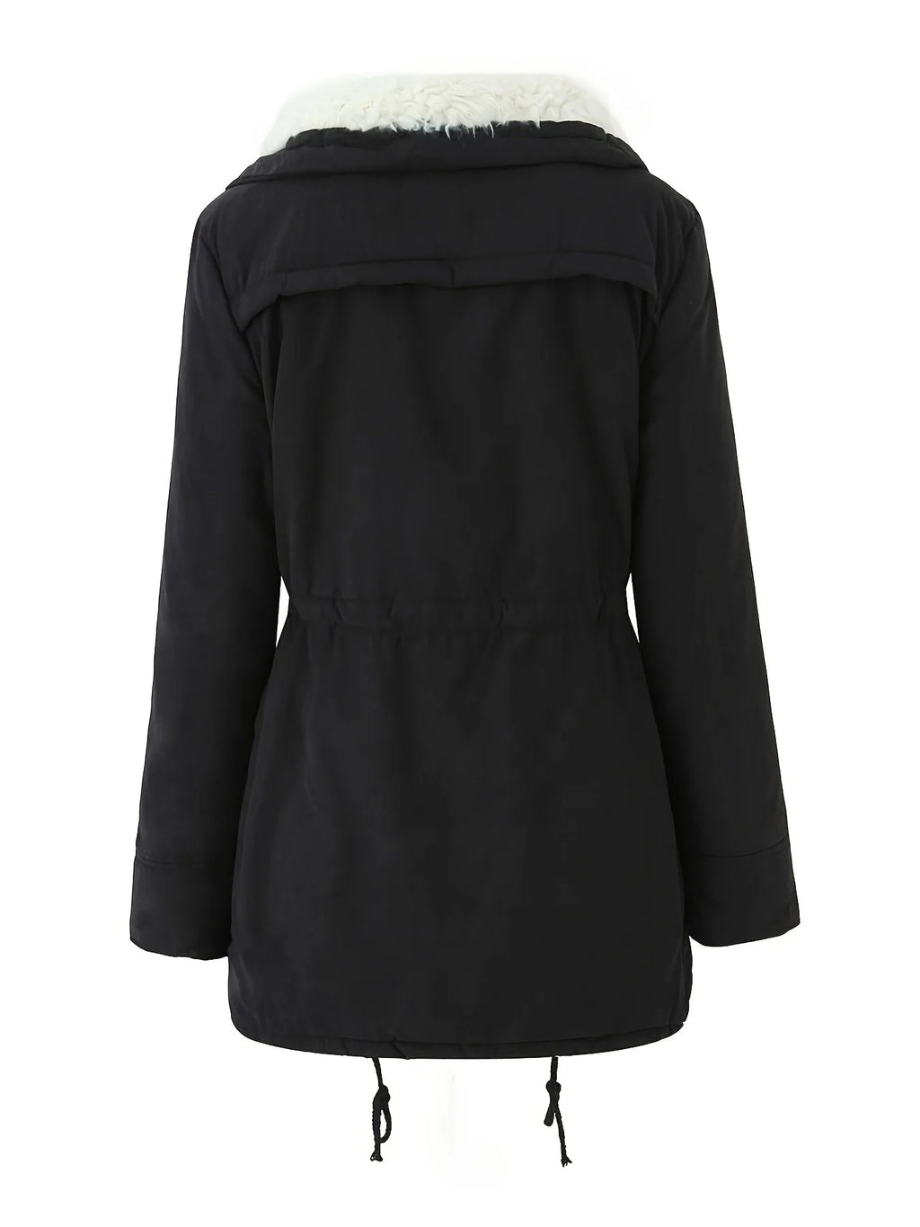 Men's black cosy longline winter parka for everyday cold-weather wear