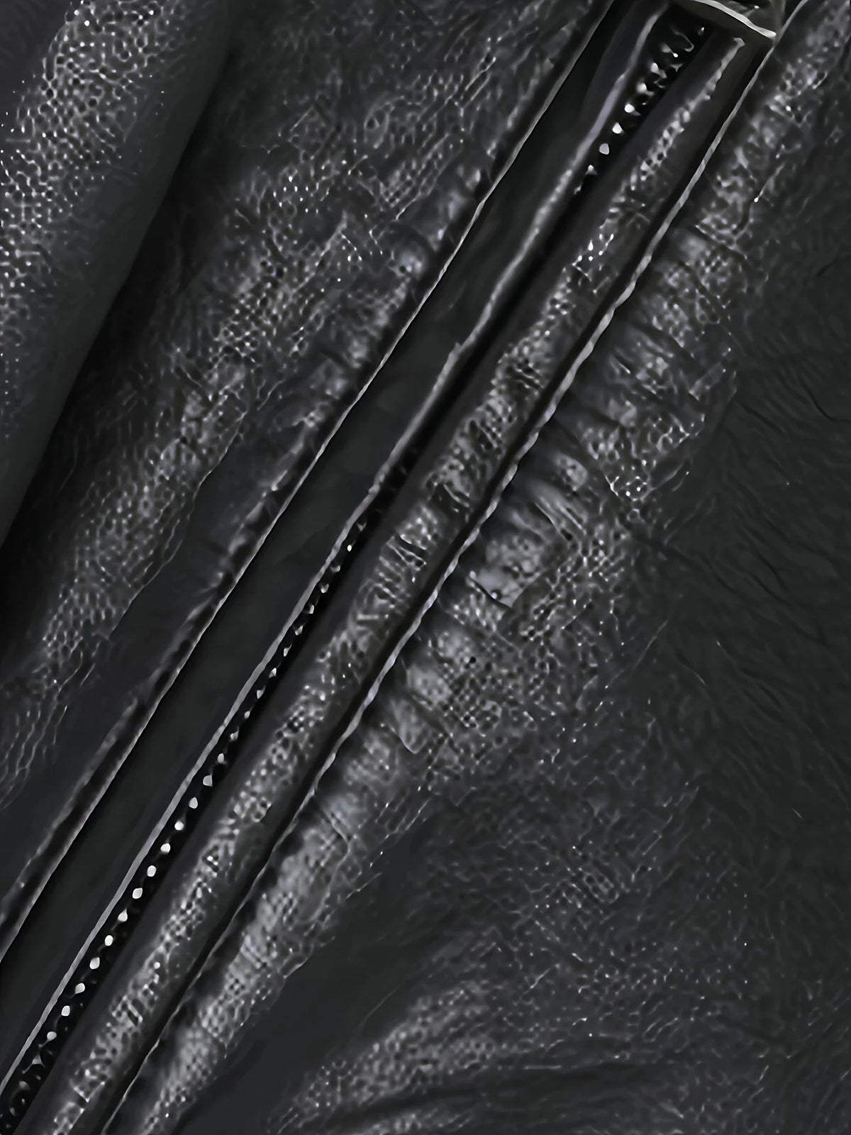 Men's black cropped classic stand-collar moto jacket for the season