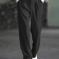 Men's Relaxed Wide-Leg Trousers for Winter Layering