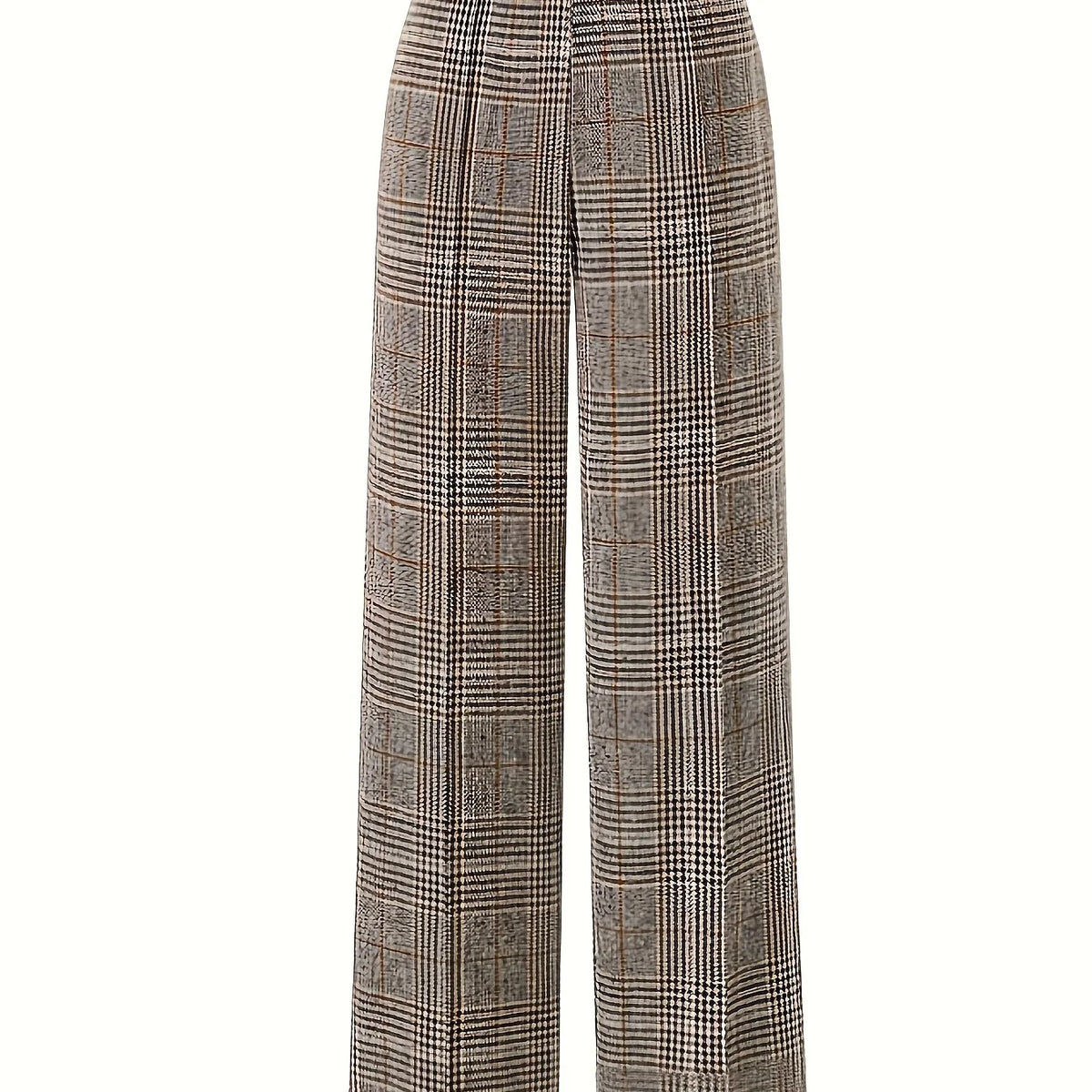 Women's khaki tailored wide-leg trousers