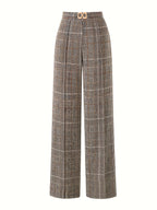 Women's malachite green tailored wide-leg trousers