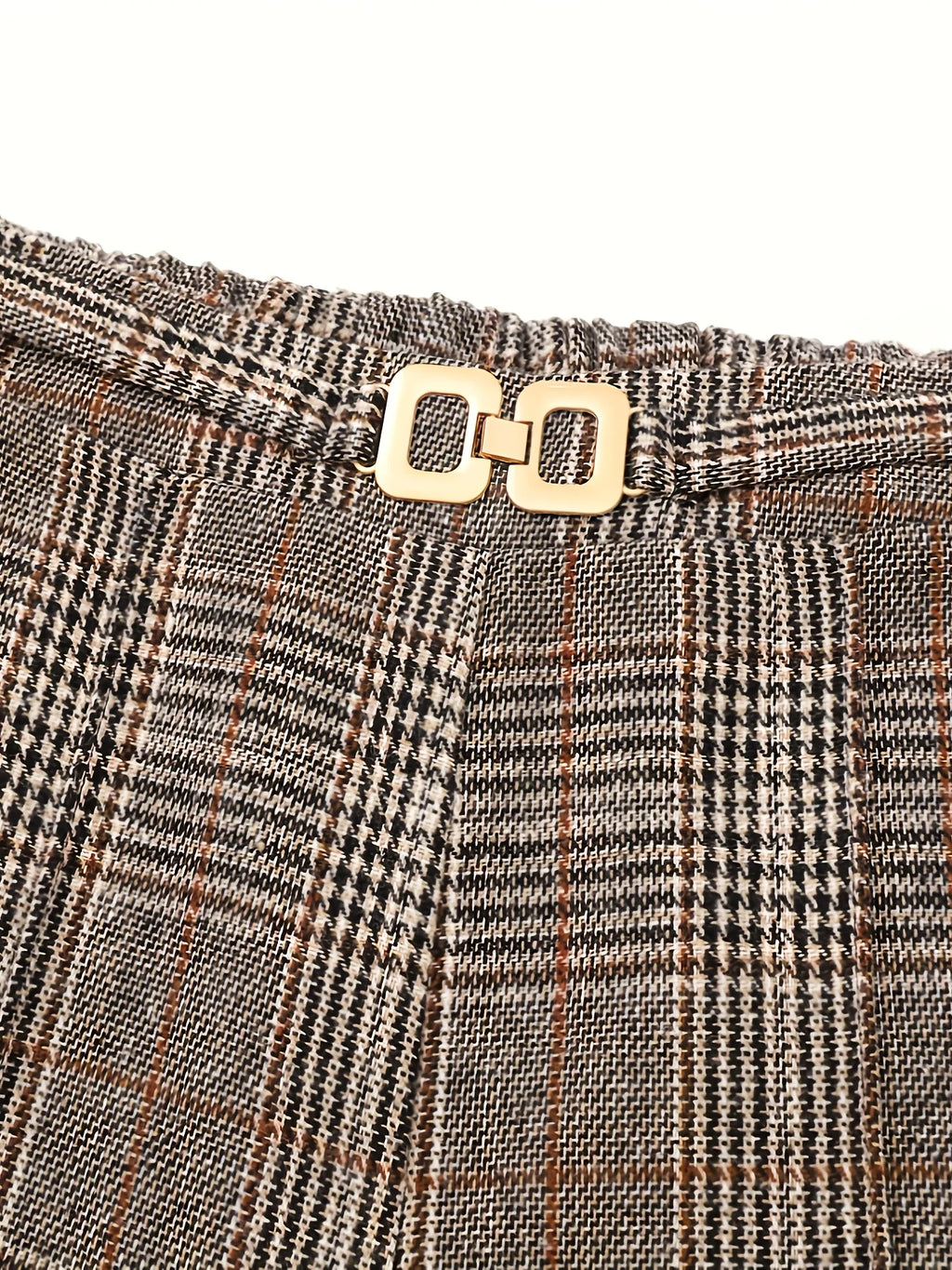 Women's khaki tailored wide-leg trousers