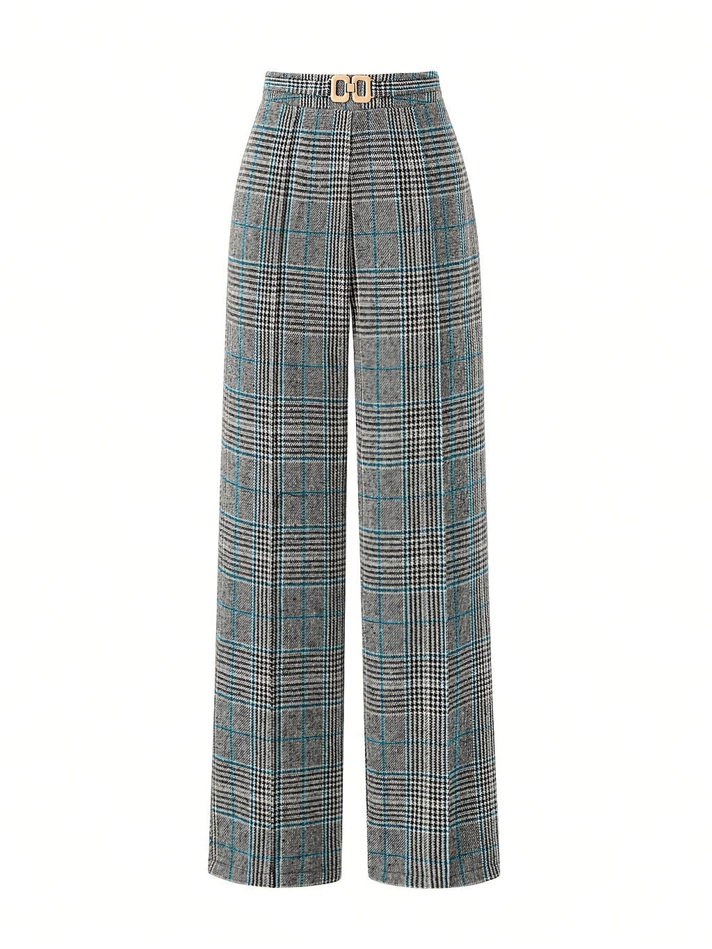 Women's malachite green tailored wide-leg trousers