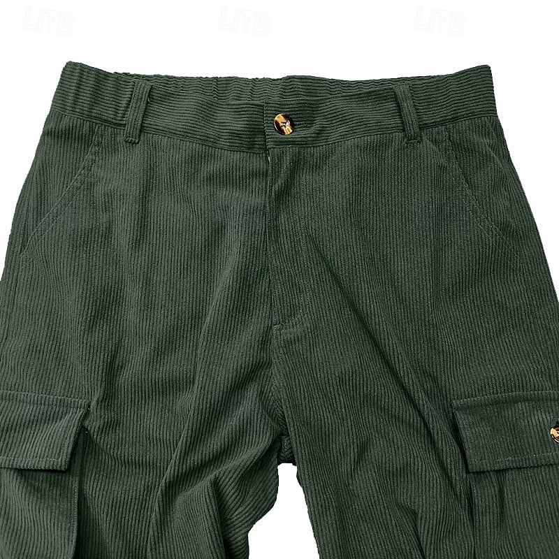 Men's light green relaxed cargo trousers