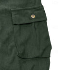 Men's khaki relaxed cargo trousers