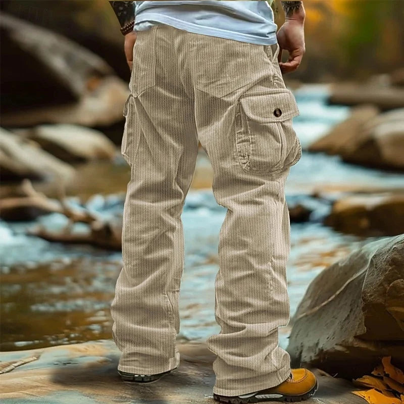 Men's brown relaxed cargo trousers