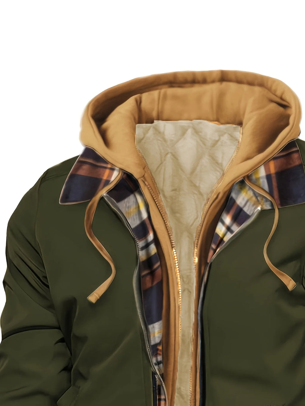 Men's burgundy hooded zip-up jacket for everyday autumn and winter wear