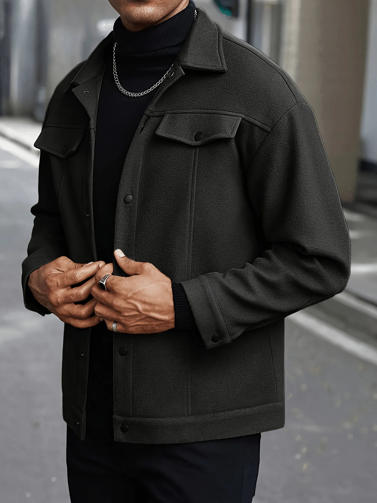 Men's burgundy regular fit everyday jacket for autumn and winter wear