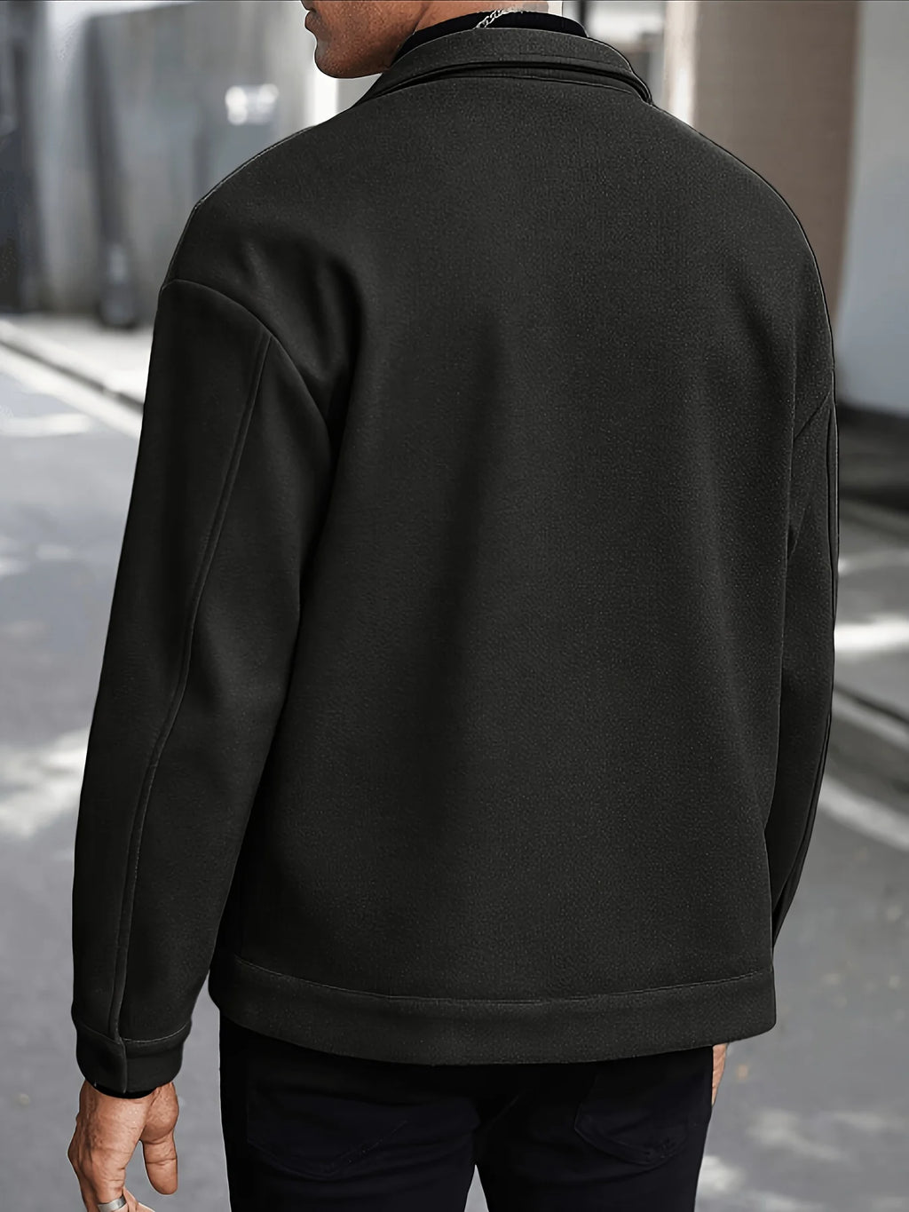 Men's burgundy regular fit everyday jacket for autumn and winter wear
