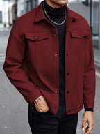 Men's khaki regular fit everyday jacket for autumn and winter wear