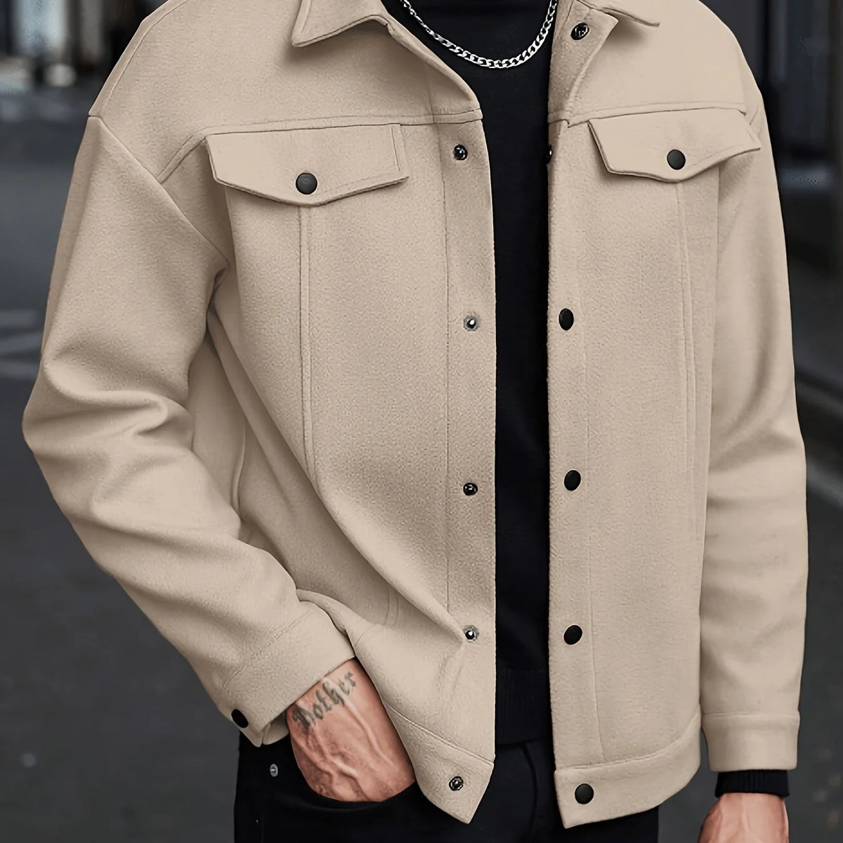 Men's wine red regular fit everyday jacket for autumn and winter wear