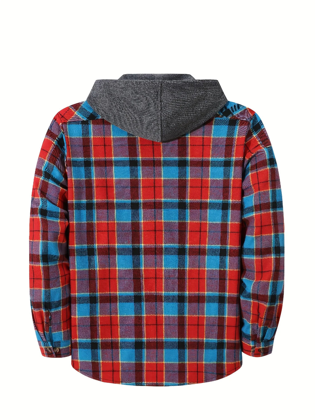 Men's red hooded shirt for the colder autumn and winter months