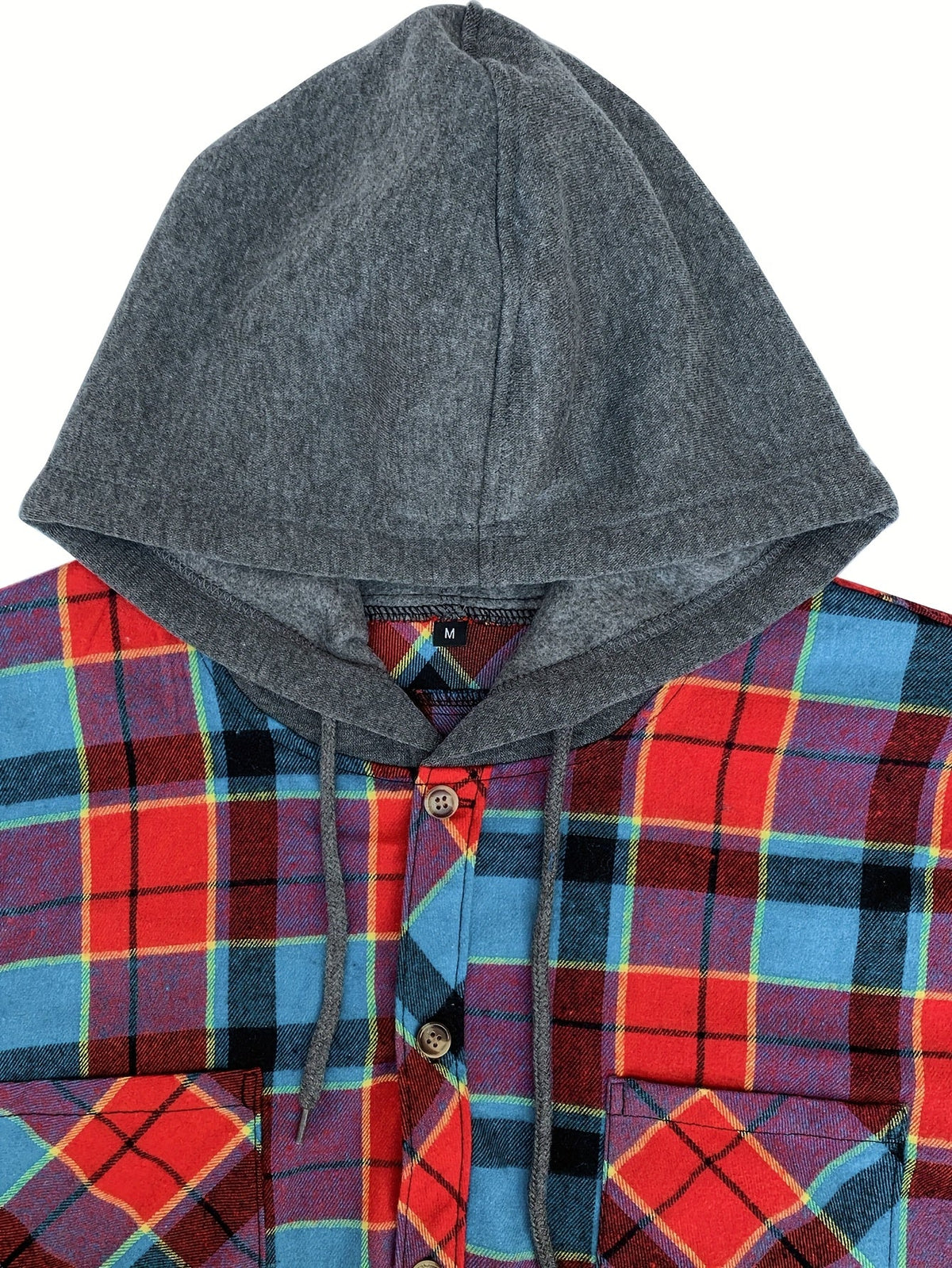 Men's red hooded shirt for the colder autumn and winter months