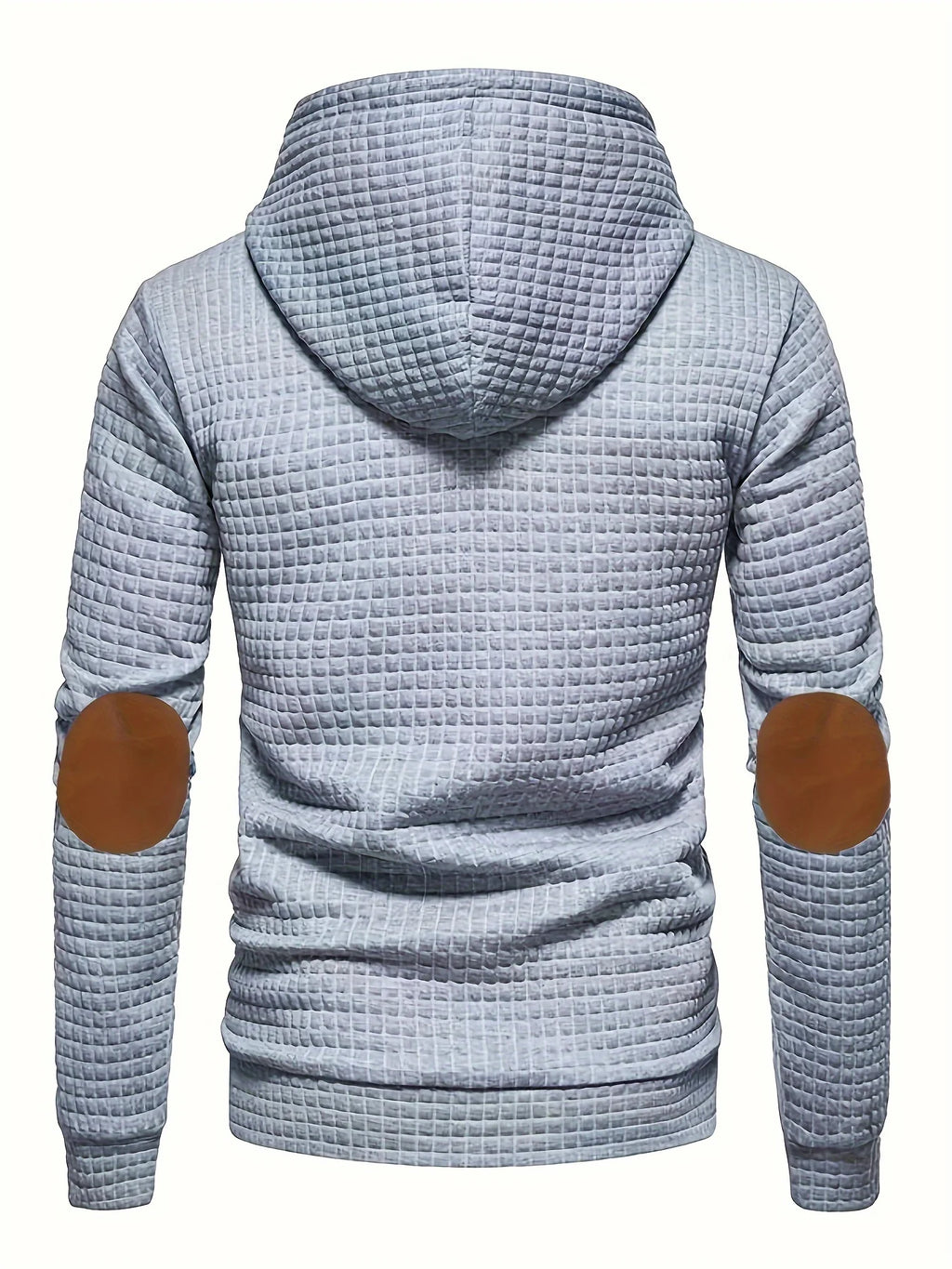 Men's black checkered hooded sweatshirt for autumn and winter layering
