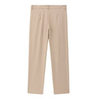 Men's khaki everyday straight-leg trousers for cold weather wear