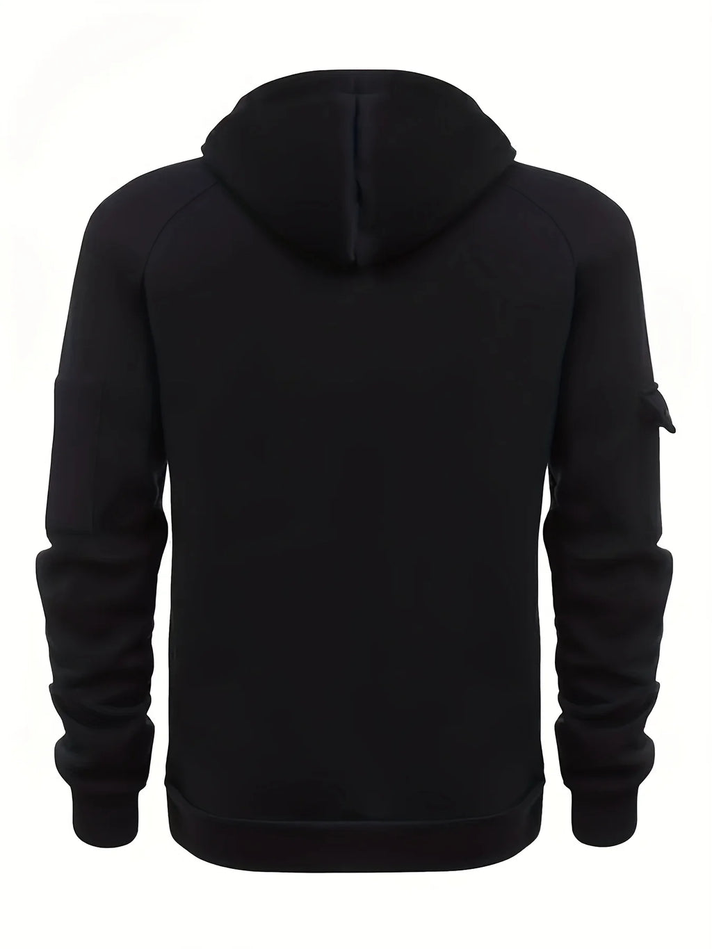 Men's blue rugged quarter-zip hoodie