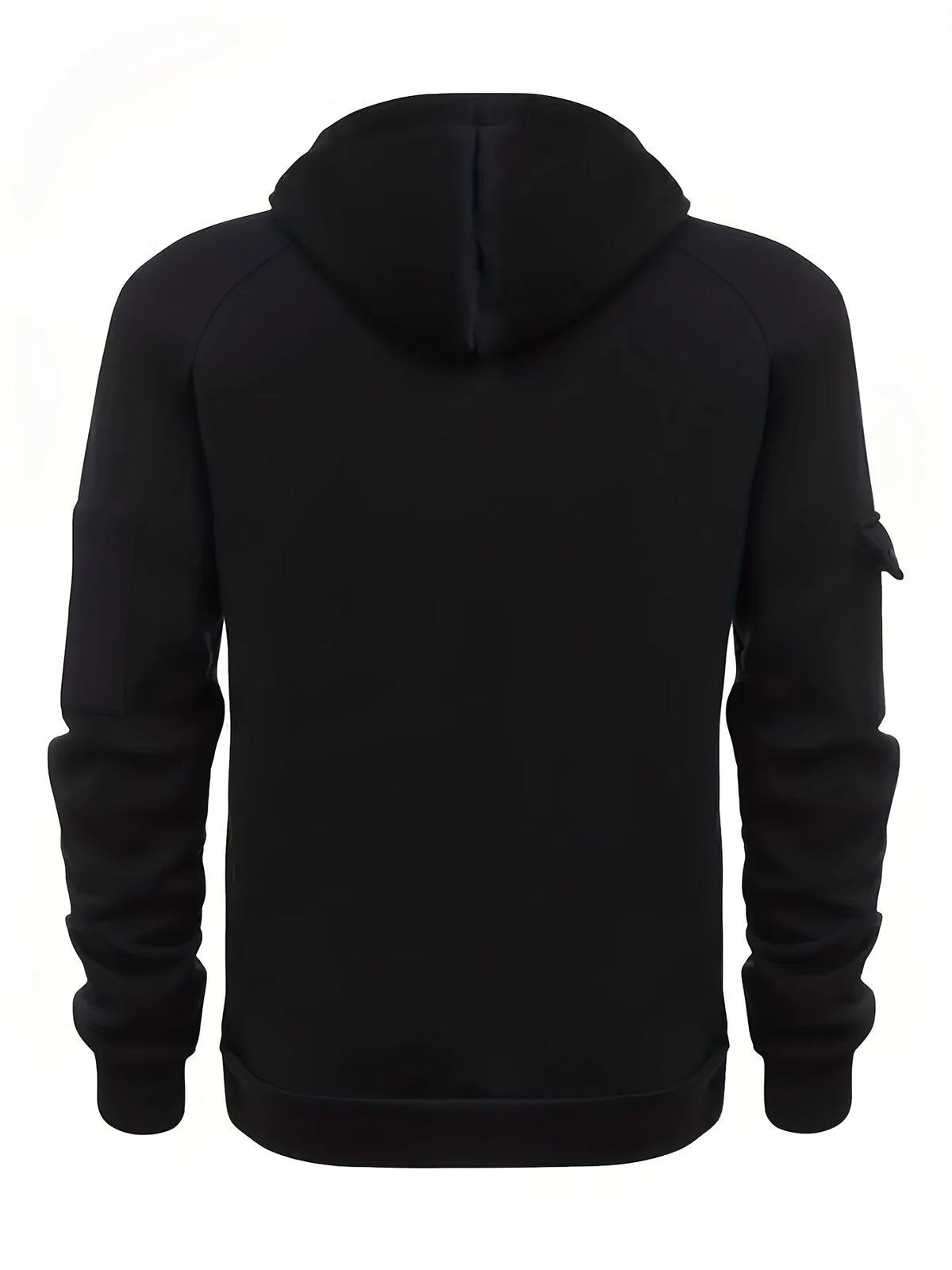 Men's blue rugged quarter-zip hoodie