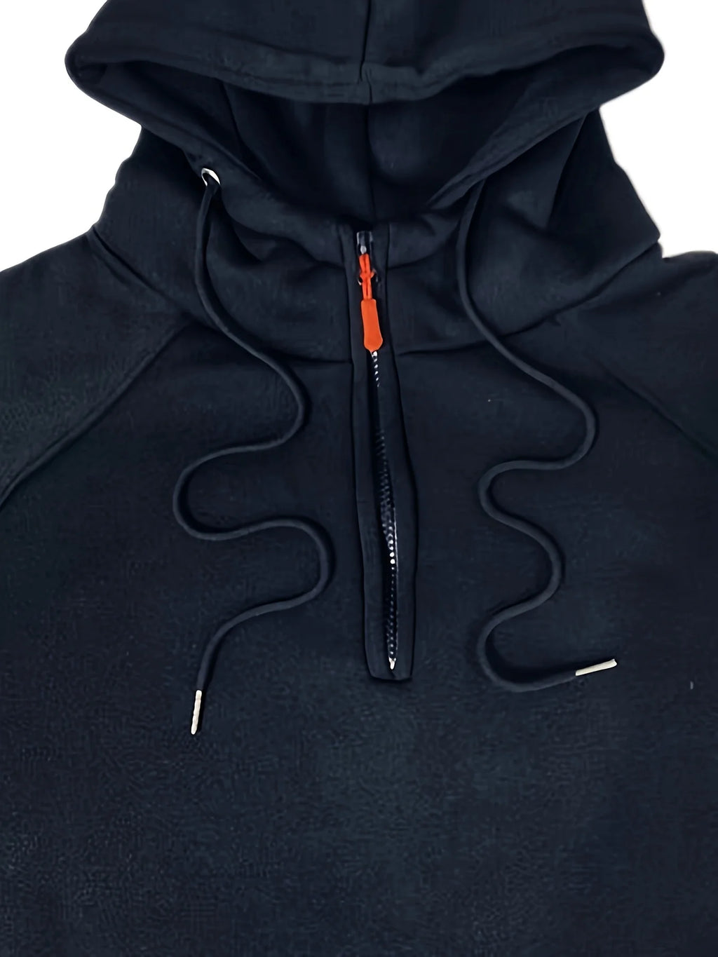 Men's khaki rugged quarter-zip hoodie