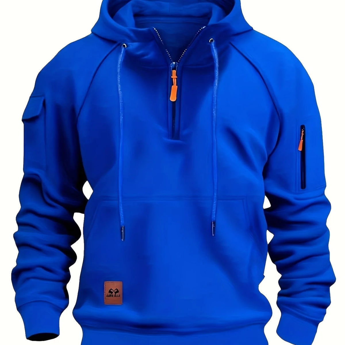 Men's navy rugged quarter-zip hoodie
