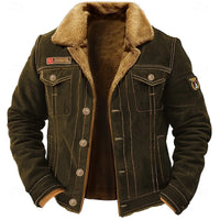 Men's Rugged Lined Winter Jacket for Cold Days