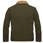 Men's army green rugged lined winter jacket for the autumn and winter season