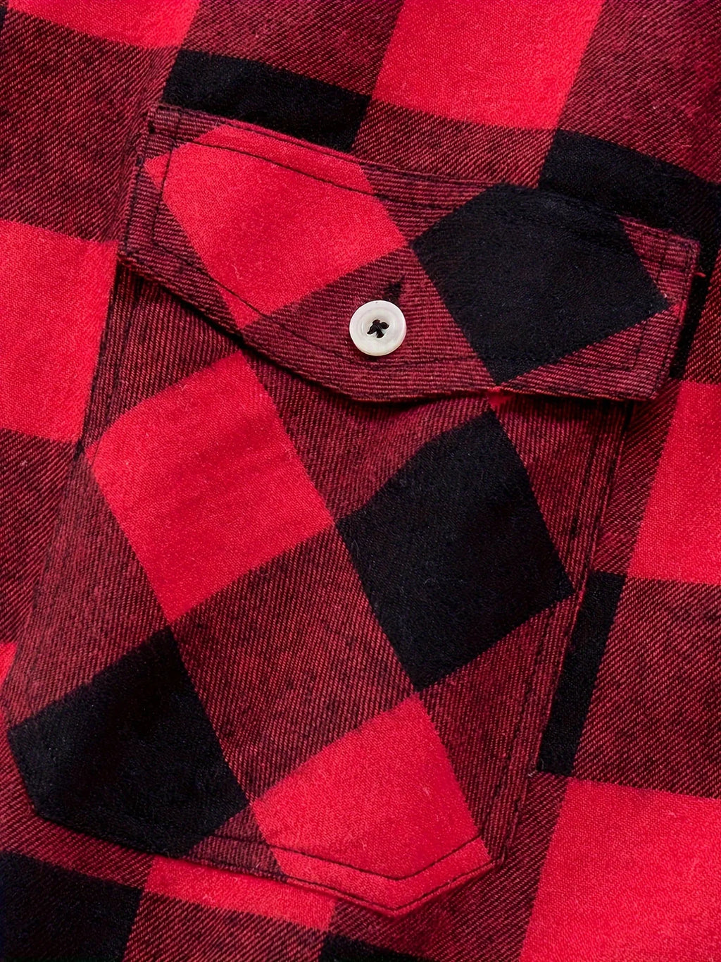 Men's dark green flannel checked shirt