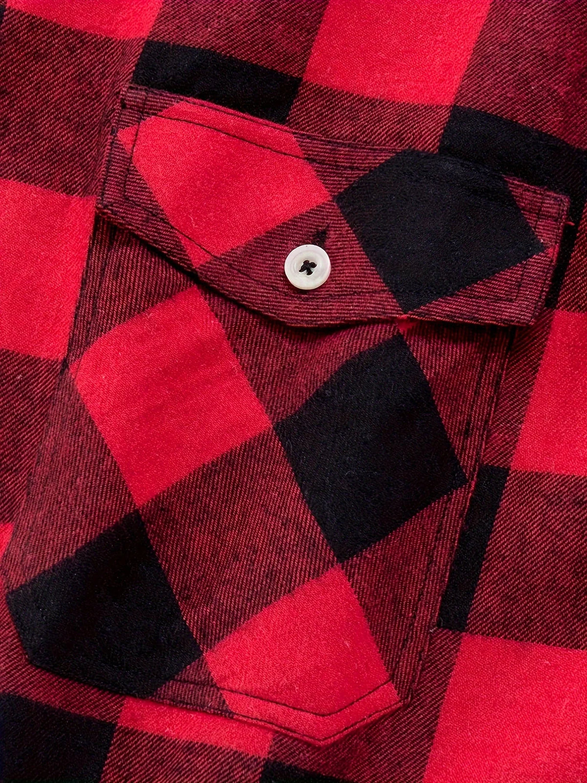 Men's dark green flannel checked shirt