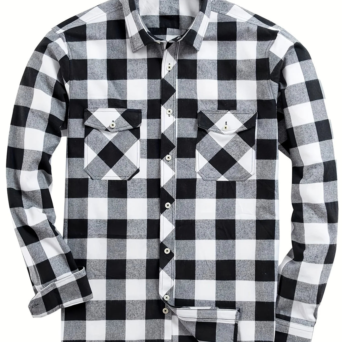 Men's dark violet flannel checked shirt