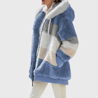 Women's Multicolour Striped Puffer Jacket for Winter