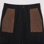Men's black multi-pocket cargo trousers for everyday winter wear