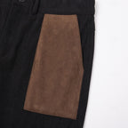 Men's black multi-pocket cargo trousers for everyday winter wear