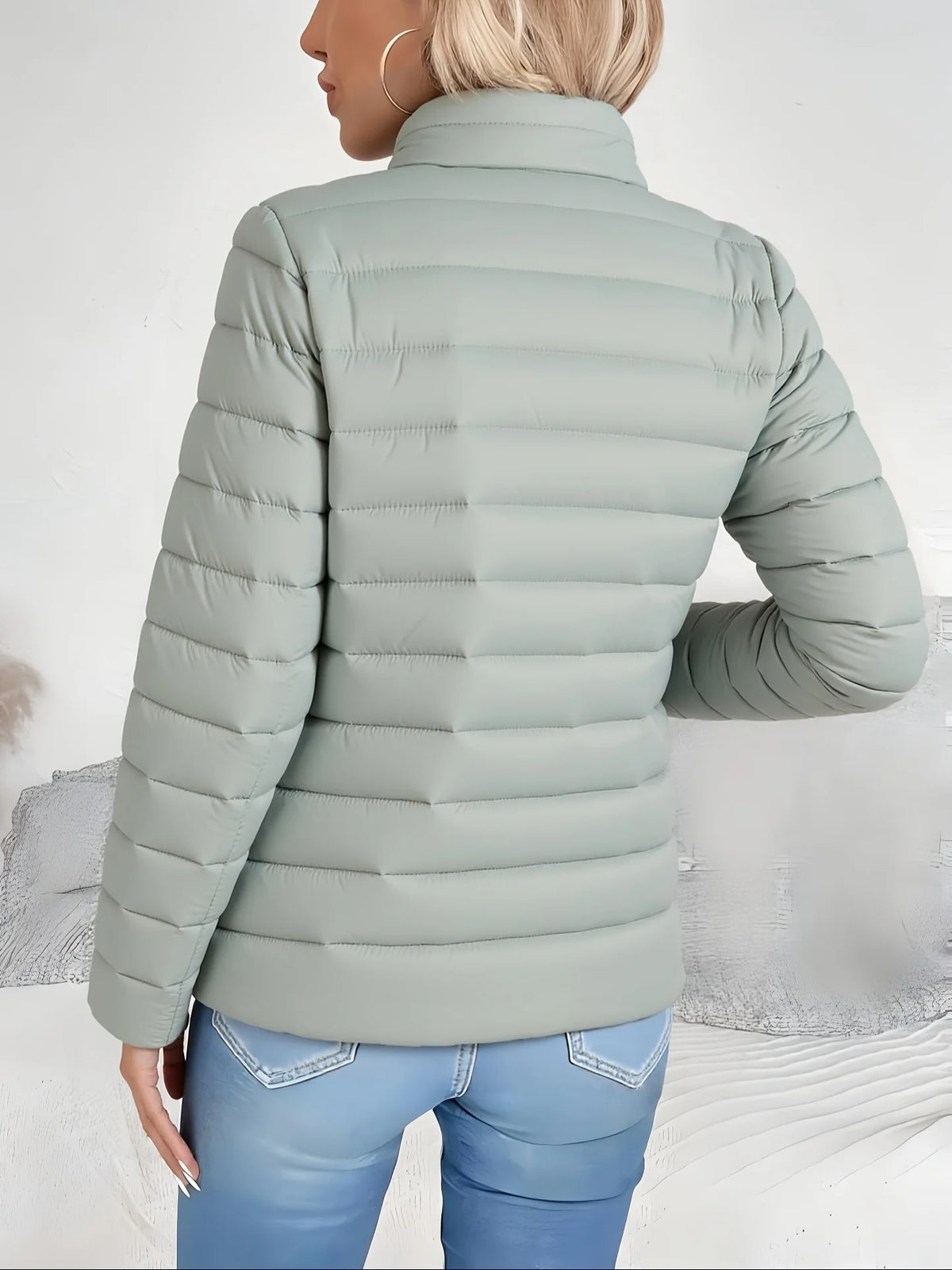 Men's matcha lightweight padded jacket for the autumn and winter season