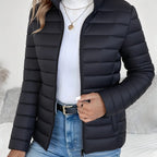 Men's khaki lightweight padded jacket for the autumn and winter season