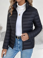 Men's ivory white lightweight padded jacket for the autumn and winter season