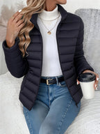 Men's ivory white lightweight padded jacket for the autumn and winter season