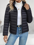 Men's peacock blue lightweight padded jacket for the autumn and winter season