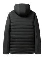 Men's black hooded insulated coat for the colder autumn and winter months