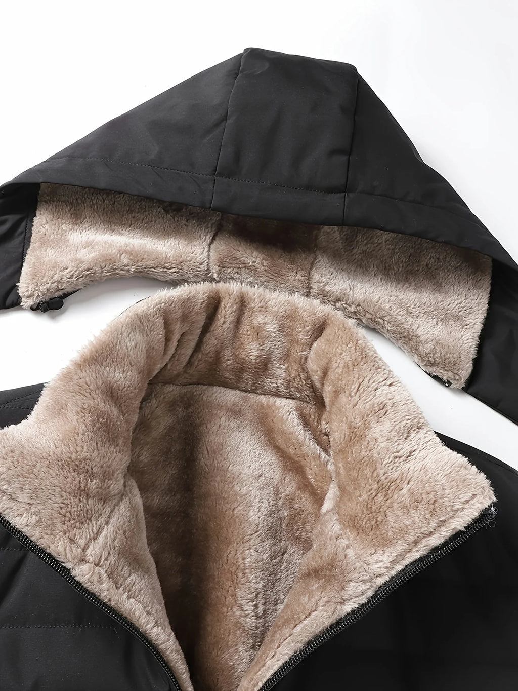 Men's grey hooded insulated coat for the colder autumn and winter months
