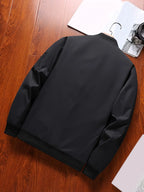 Men's black cropped everyday bomber jacket for autumn and winter wear