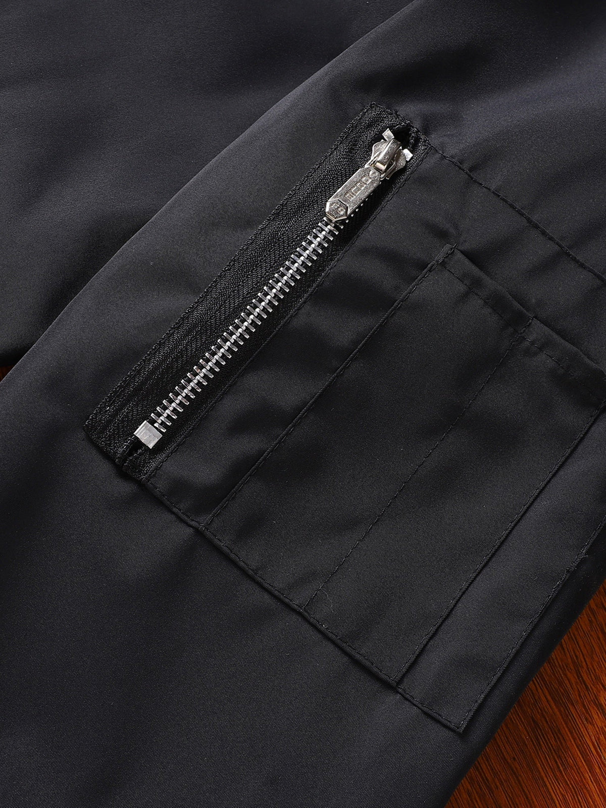 Men's black cropped everyday bomber jacket for autumn and winter wear