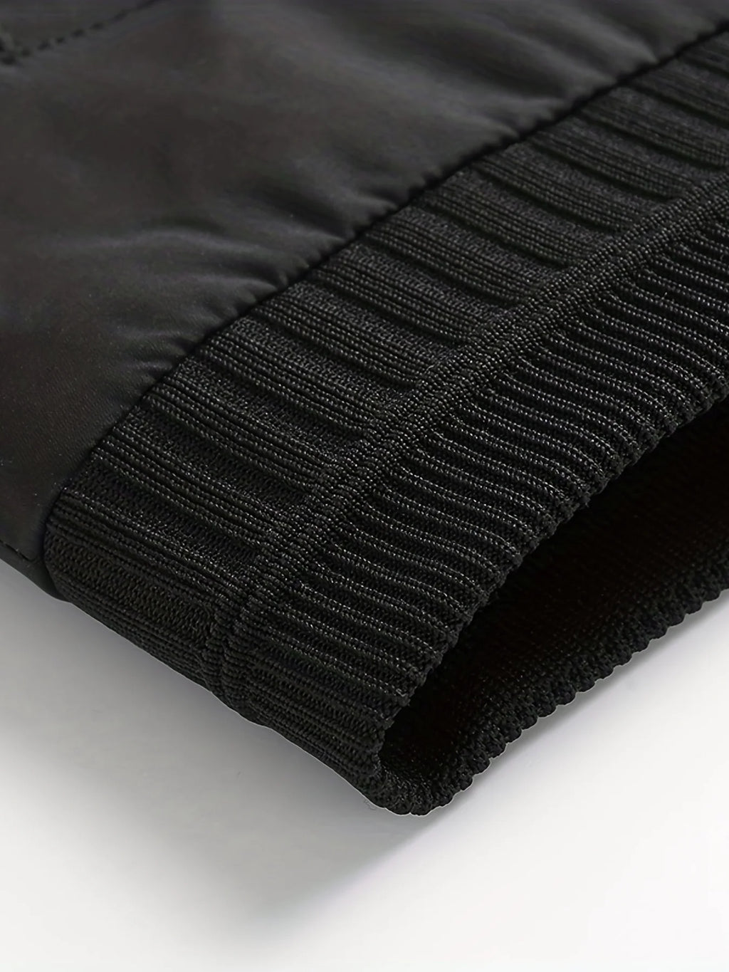 Men's black cropped everyday bomber jacket for autumn and winter wear