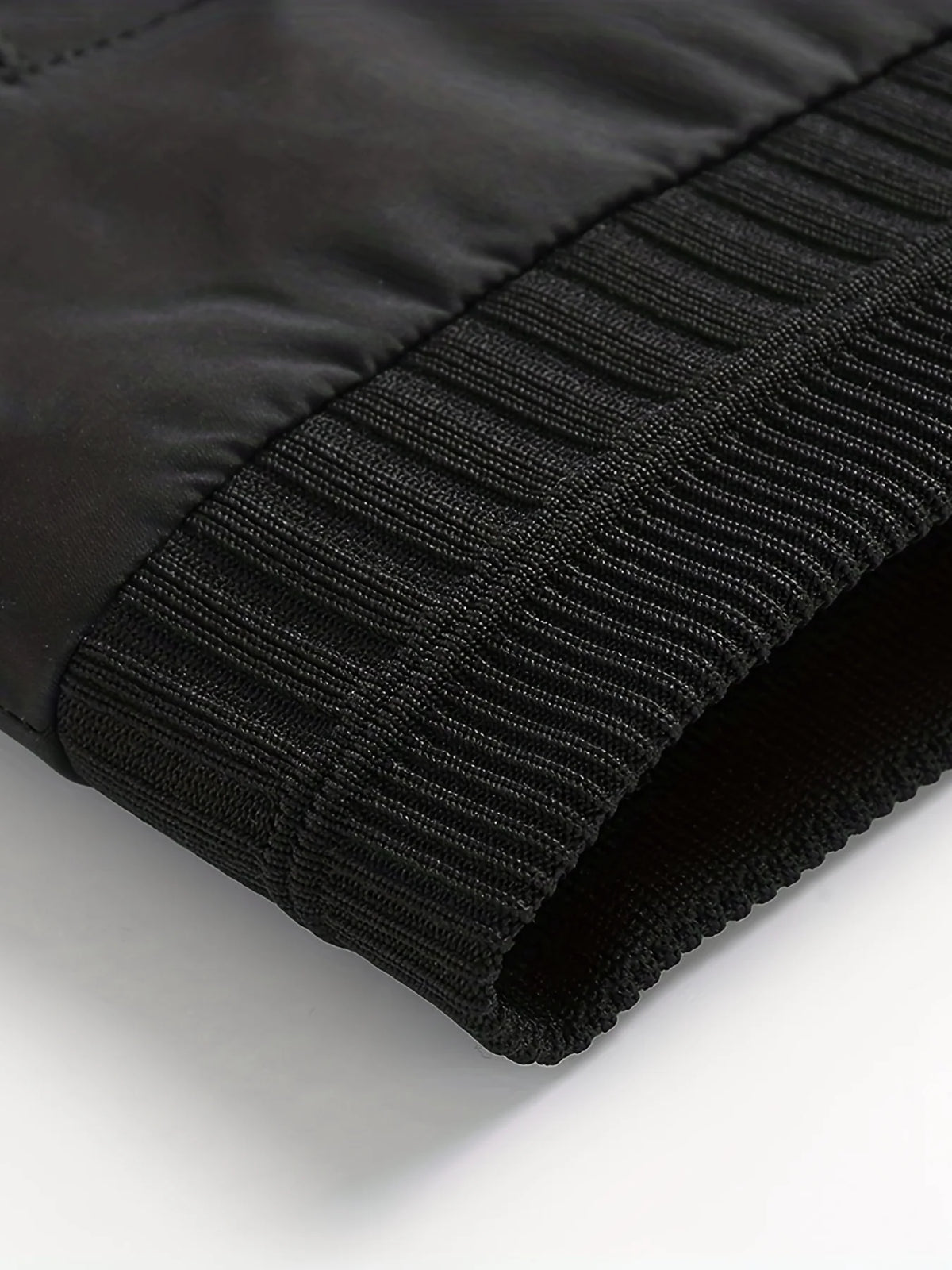 Men's black cropped everyday bomber jacket for autumn and winter wear