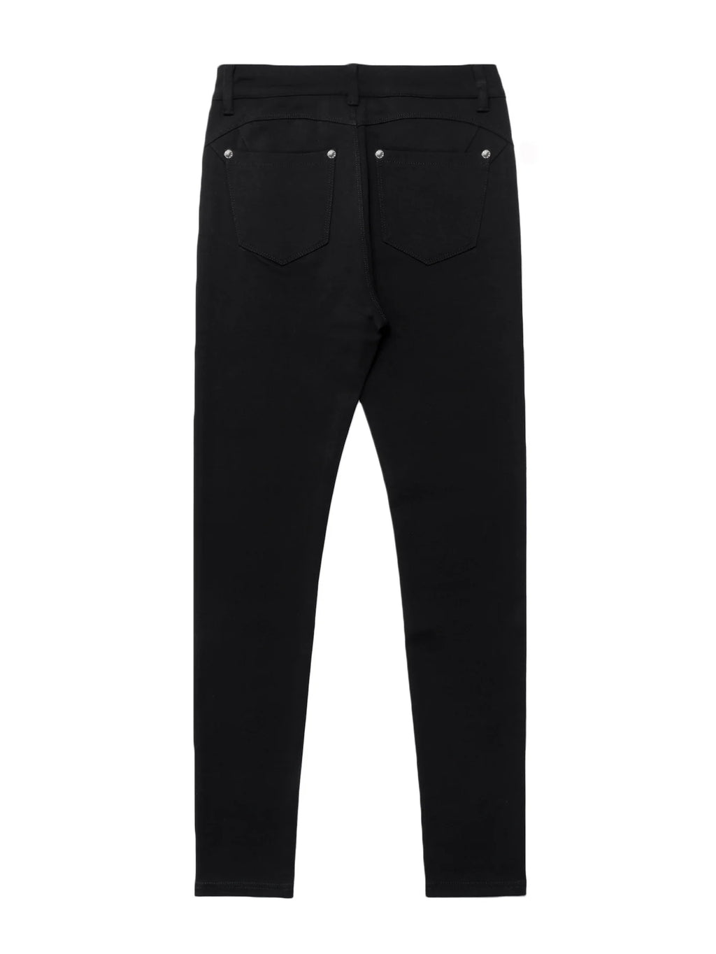 Women's black high-rise skinny jeans for cold autumn and winter days