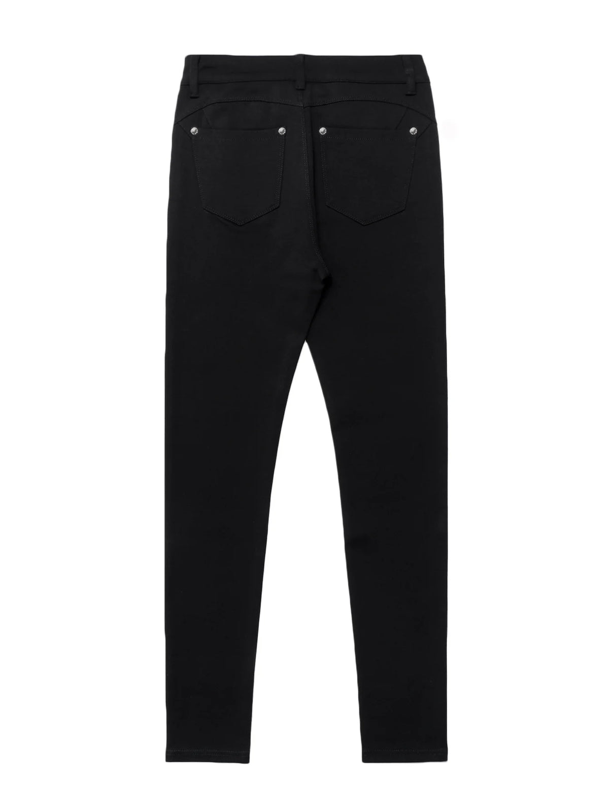 Women's black high-rise skinny jeans for cold autumn and winter days
