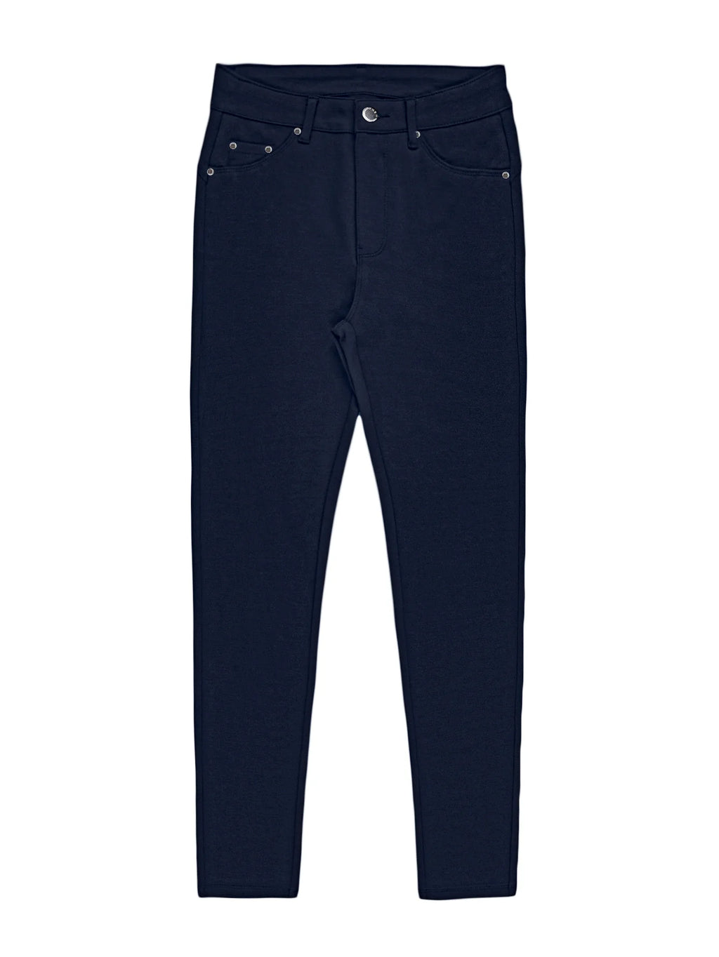 Women's deep blue high-rise skinny jeans for cold autumn and winter days
