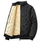 Men's black cropped classic quilted bomber jacket for autumn wear