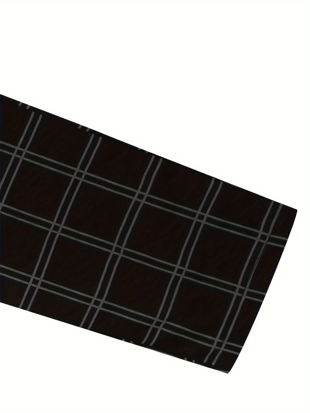 Men's black slim fit checked trousers